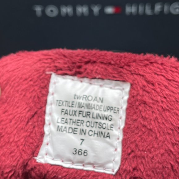 Vintage Tommy Hilfiger Navy Duck Boots Women's Size 7 Navy and Red Plaid - Picture 9 of 9